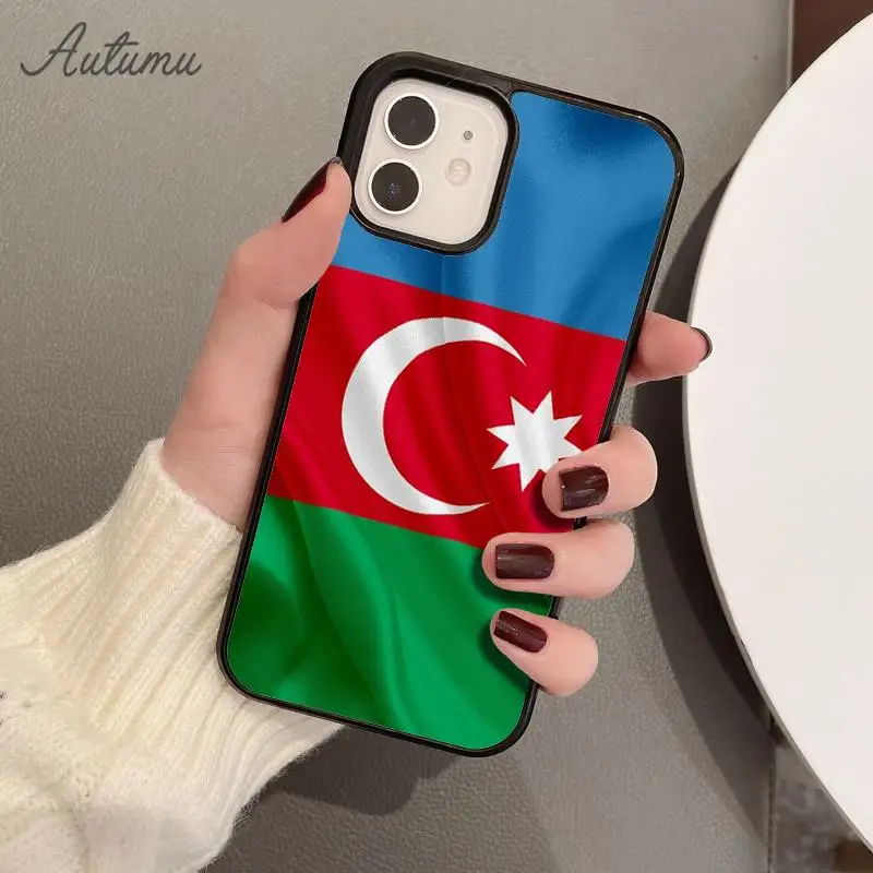 Azerbaijan Heart Love Flag Phone Case for iPhone 15 16 SE2020 11 12 13 14 Pro Max mini 6 7 8 Plus Cover coque Fundas Shell