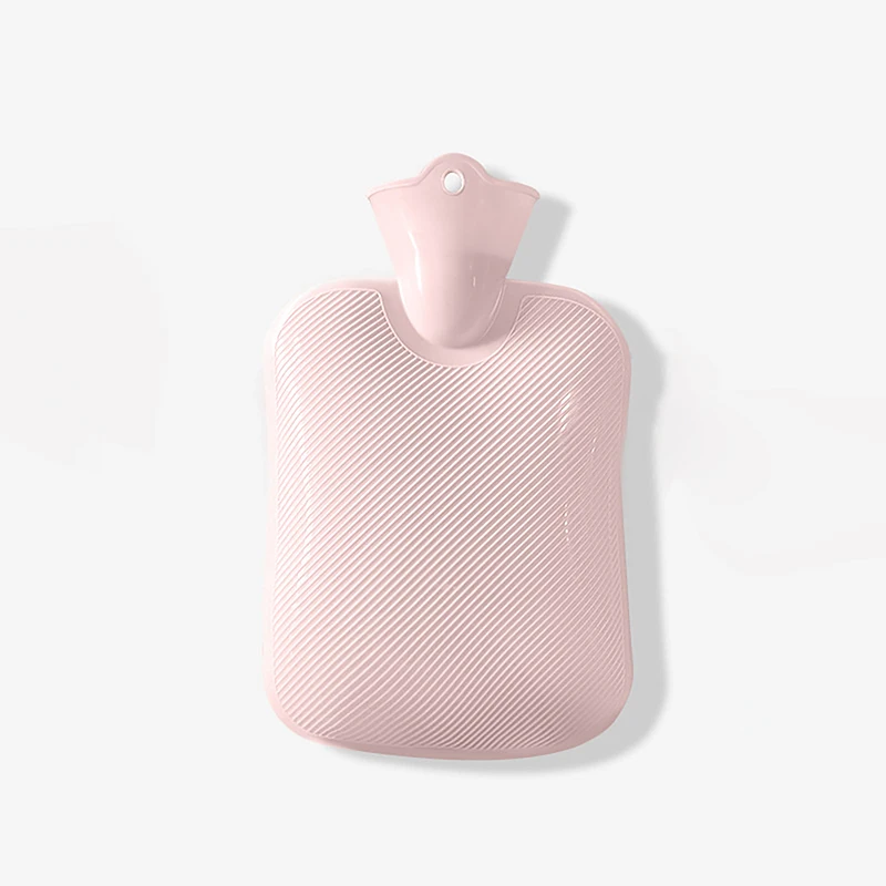 1Pc 500ml Hot Water Bottle Solid Color Thick PVC Silicone Rubber Hot Water Bottle Irrigation Hand Warmers Warm Palace Warm Bag
