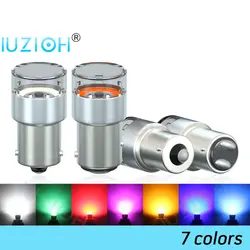 IUZIOH 차량용 LED 전구 후방 안개등, 주차 신호 램프, 12V, 24V, 1156 1157 브레이크, 리버스 BAY15D, BA15S, P21W, R5W, P21, 5W, 2 개