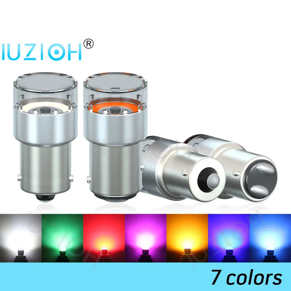 IUZIOH 2 szt. Światła samochodowe 12V 24V 1156 1157 Reverse BAY15D BA15S P21W R5W P21/5W Led żarówka tylne światła przeciwmgielne lampka sygnalizacyjna parkowania na ogonie