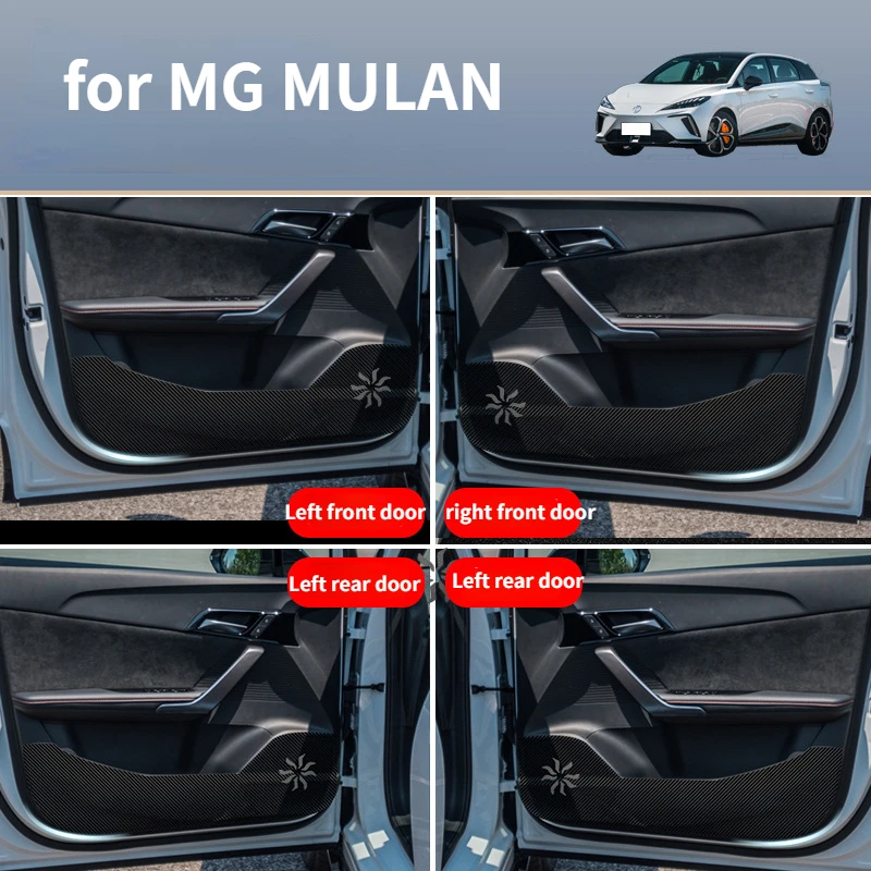 

Car Mats for MG4 2022 2023 MG MULAN EV Car Door Anti-kick Anti-Scratch Dust-Proof Doormat Car Accessories Interior Pads Stickers