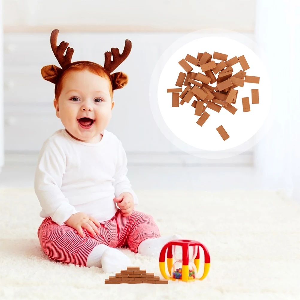 200Pcs Miniature Bricks Simulation DIY Sand Table Landscaping Accessories Micro Landscape Brick Decor Miniature Bricks