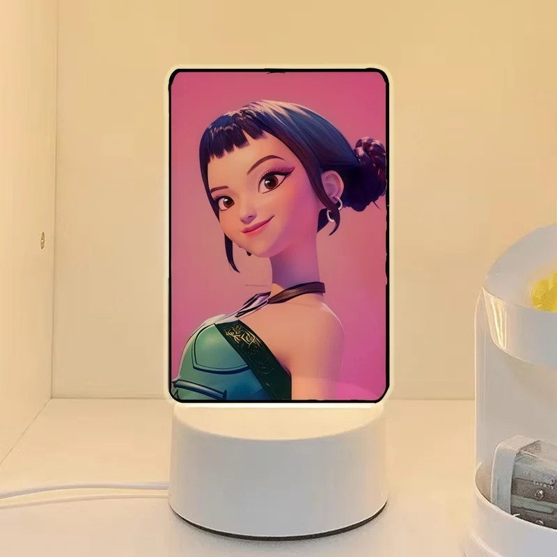 KPop K-POP Demon Hunters Kawaii Zoe Mira Rumi Saja Boys Superstar Monochrome Light Remote Control 16 Color Light Night Light - Image 6