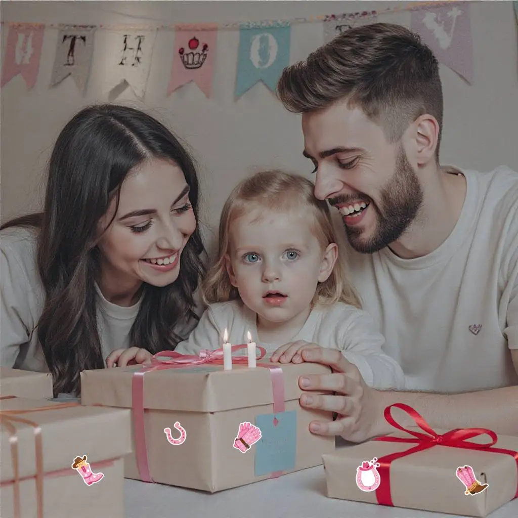 35pcs-50pcs Cute Country Stickers Colorful Rodeo Cowboy Stickers Teacher Reward Stickers For Suitcase Fridge Phone Luggage