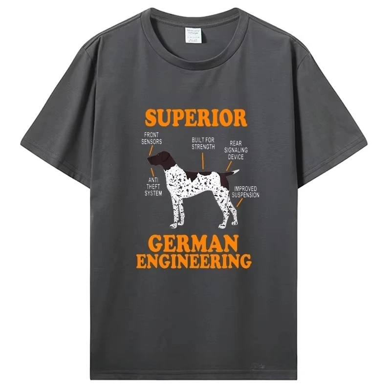 German Shorthair Pointer Funny Dog T Shirts Summer Graphic Cotton Streetwear Short Sleeve Birthday Gifts T-shirt Men Clothing