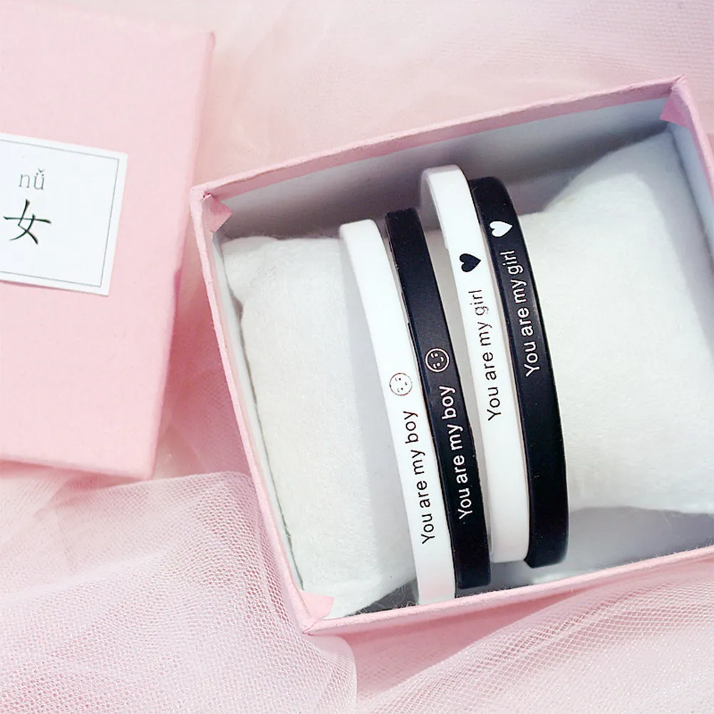 Sports Wrist Halloween Christmas Couple Wristband Letter Bracelets Dance Practice Concert Accessories Festival Accessories