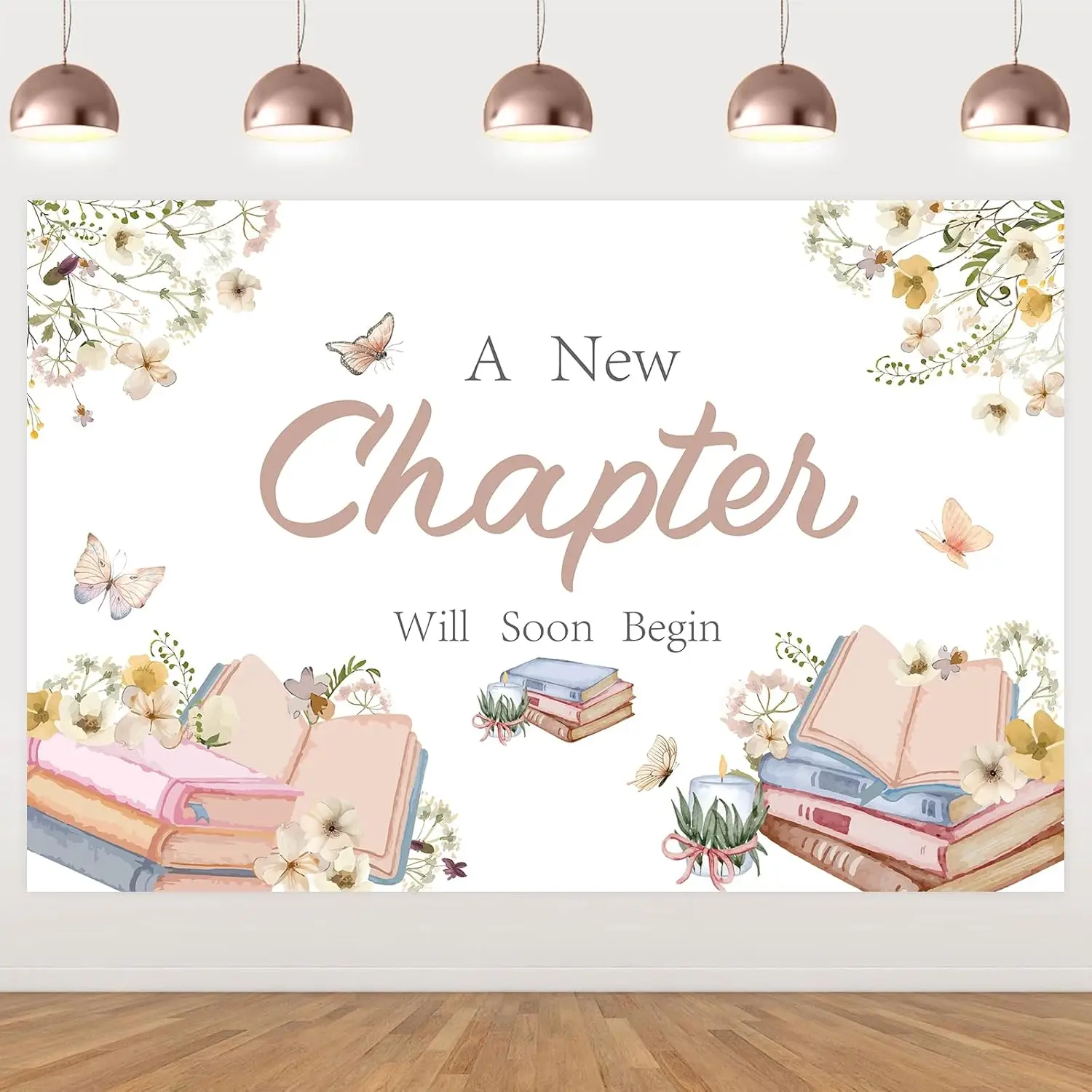 

Joymemo Storybook Baby Shower Decorations Storybook Baby Shower Backdrop A New Chapter Is about To Begin Newborn Shower Decor