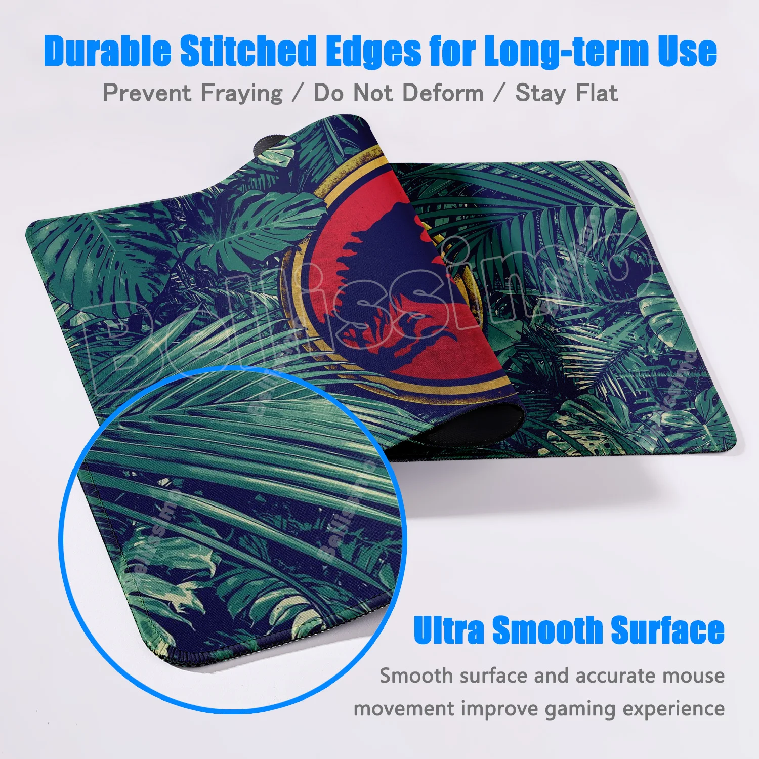 لوحة ماوس مطاطية طبيعية كبيرة الحجم من Jurassic Park مقاس حصيرة كمبيوتر شخصي لملحقات ألعاب قفل الحافة الكبيرة ولوحة المفاتيح المكتبية