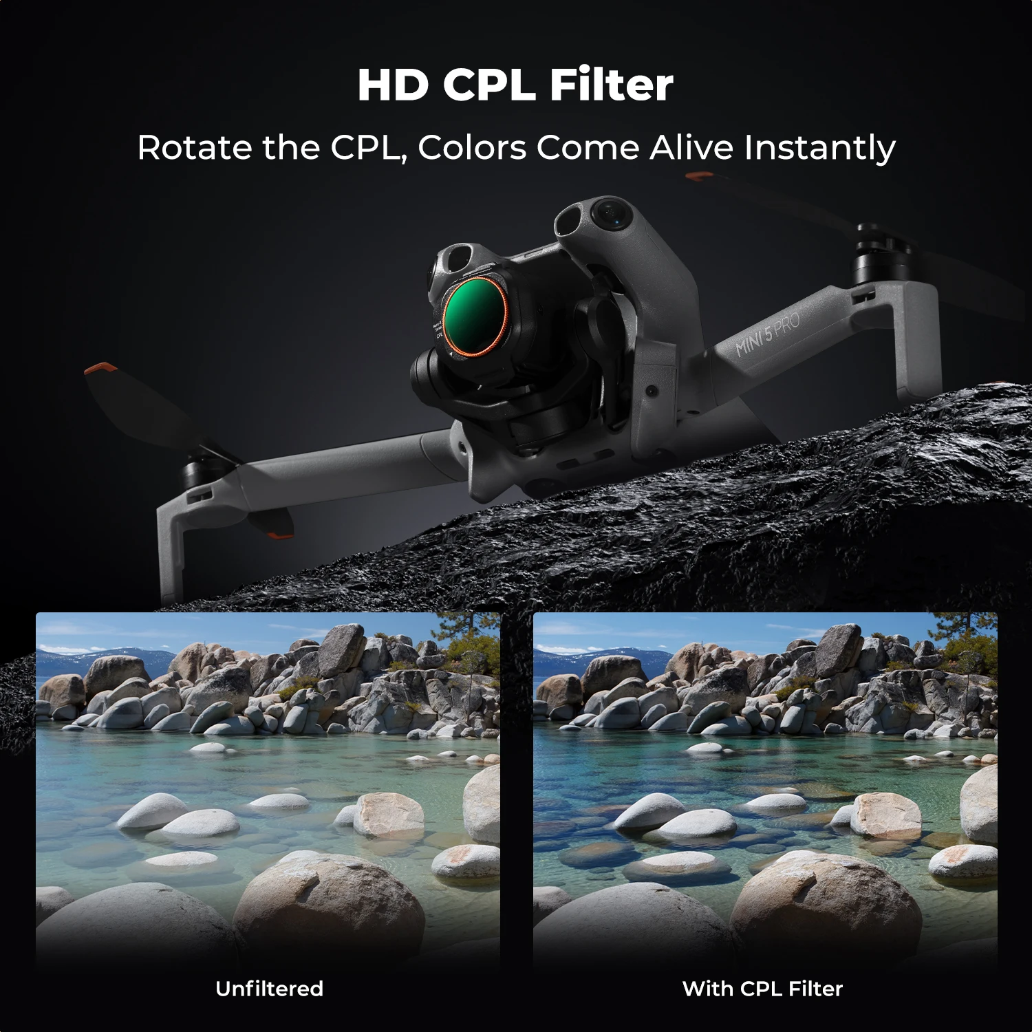 

Набор фильтров K&F CONCEPT ND/PL для DJI Mini 5 Pro, 6 штук: CPL ND4&PL ND8&PL ND16&PL ND32&PL ND64&PL, аксессуары для объектива дрона