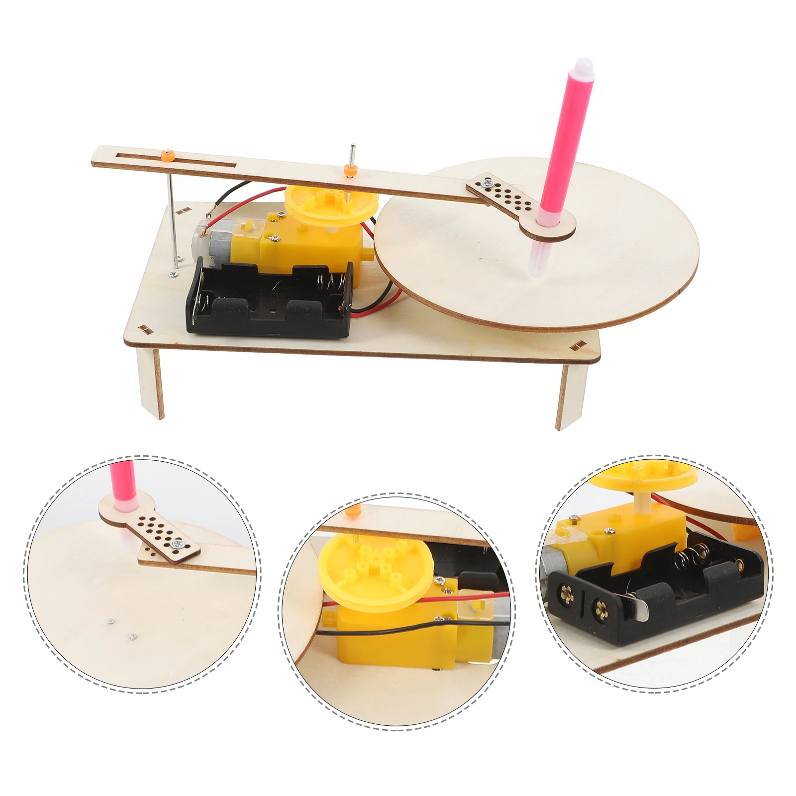 

DIY Electric Plotter Physics Experiment Toy Early Education Wooden Drawstring Model Kit Stimulate Learning Fun