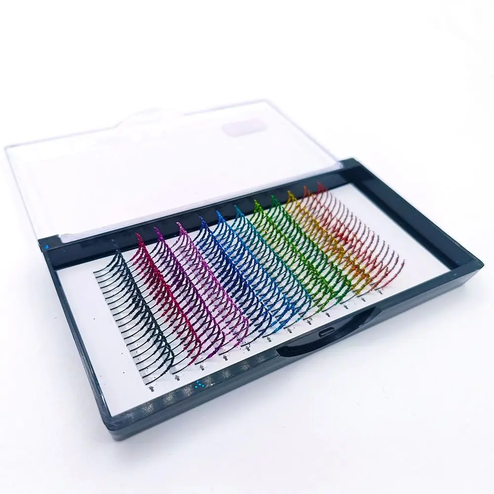 Grafting Party False Eyelashes Women Individual Cluster Eyelashes Cosplay Eyelash Fake Color Lashes Glitter Colored Eyelashes