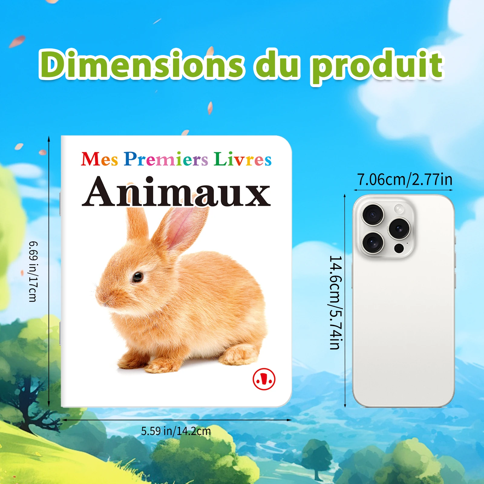 مجموعة كتب التعلم المبكر الفرنسية - الفواكه، ABC، الحيوانات والمزيد للأطفال، كتب قصص الأطفال التنمية المعرفية #3