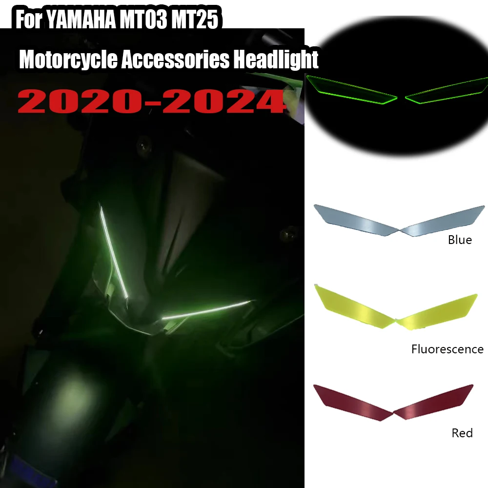 For YAMAHA MT03 MT25 MT-25 MT03 2020-2024 Motorcycle Accessories Headlight Protection Sticker Headlights Eye Body Sticker