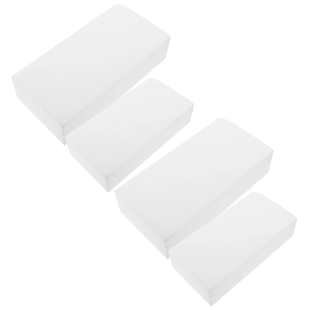 4 Pcs Square Rectangular Foam Block Blocks Circles for Crafts Polystyrene Balls Crafting
