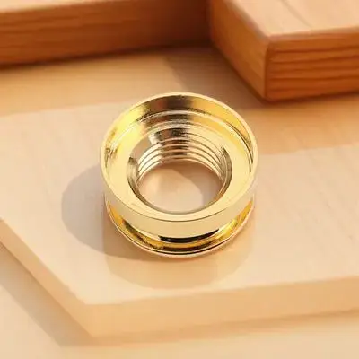 

3 Pcs Golden Guitar Strap Button Bass Pickup Endpin Jack Socket Sturdy Easy Install Modern Design for Electric