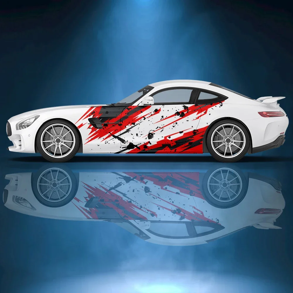 

Abstract ink geometric shapes Car side sticker vinyl paper motorsport paint accessories suitable for truck suv car decals