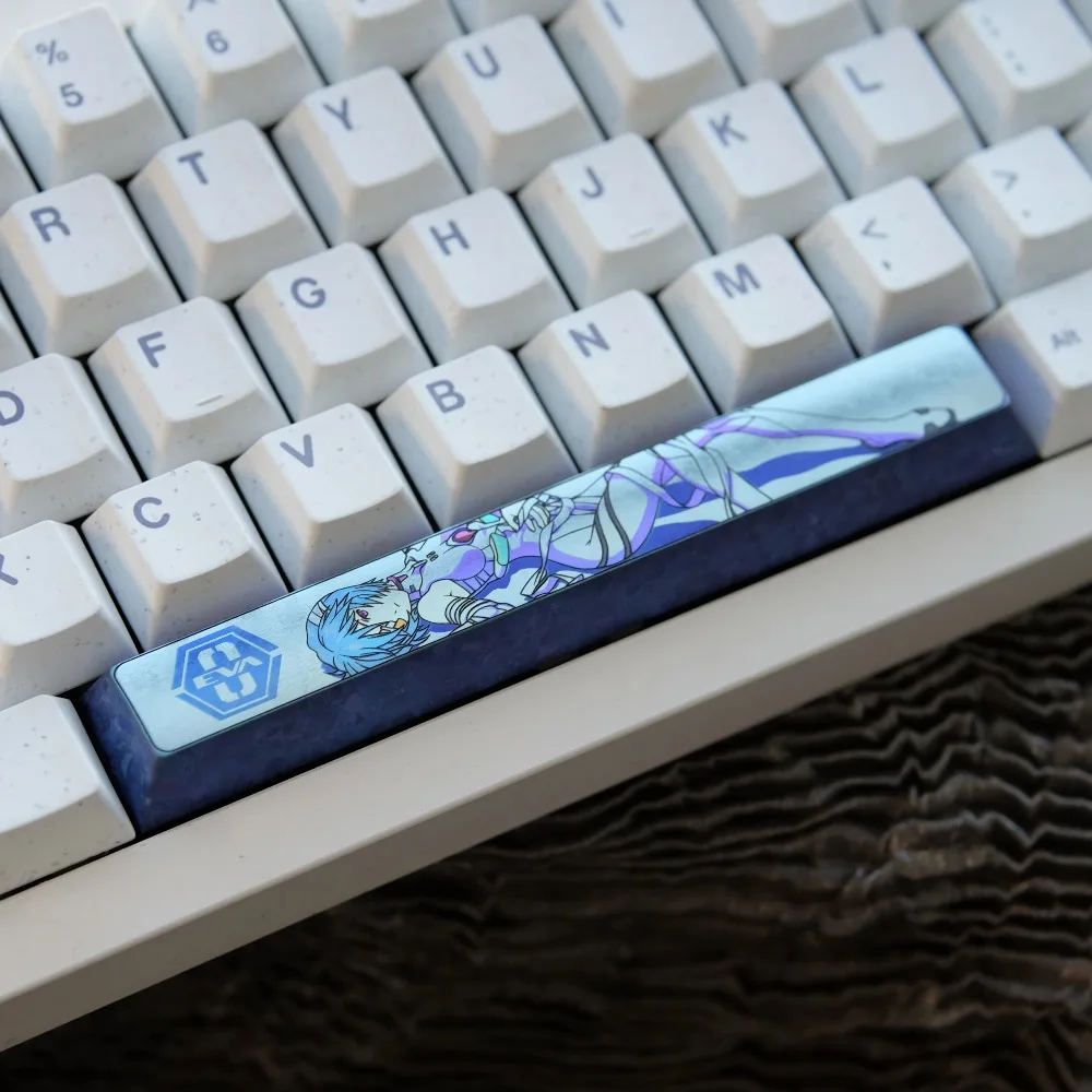 Anime EVA Asuka Space Bar Colorful Titanium Alloy Keycap 6.25U 7U Cross-axis Game Esport Keyboard Accessory Typing Relaxation