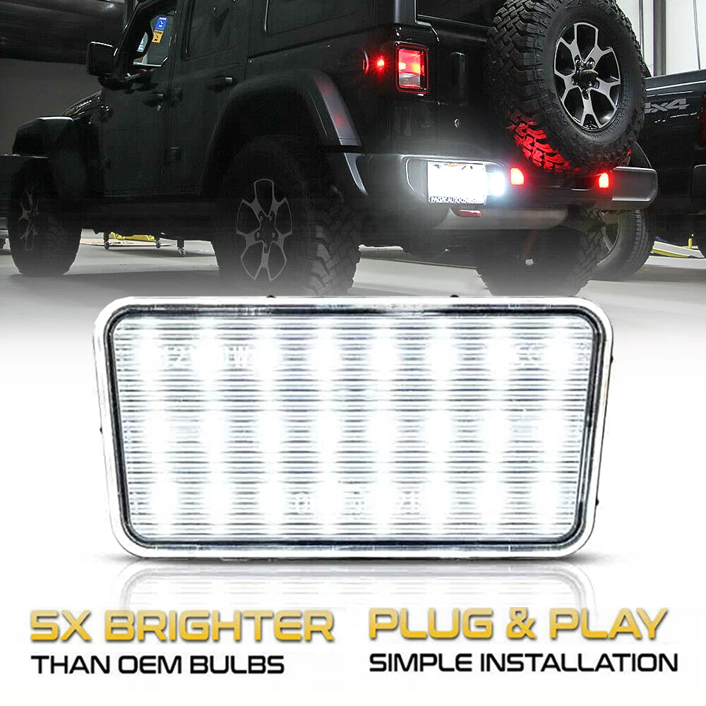 

1X LED License Plate Light For Jeep Wrangler JL Sport | Black and Tan | Freedom | Moab | North Edition Recon | Sahara | Altitude