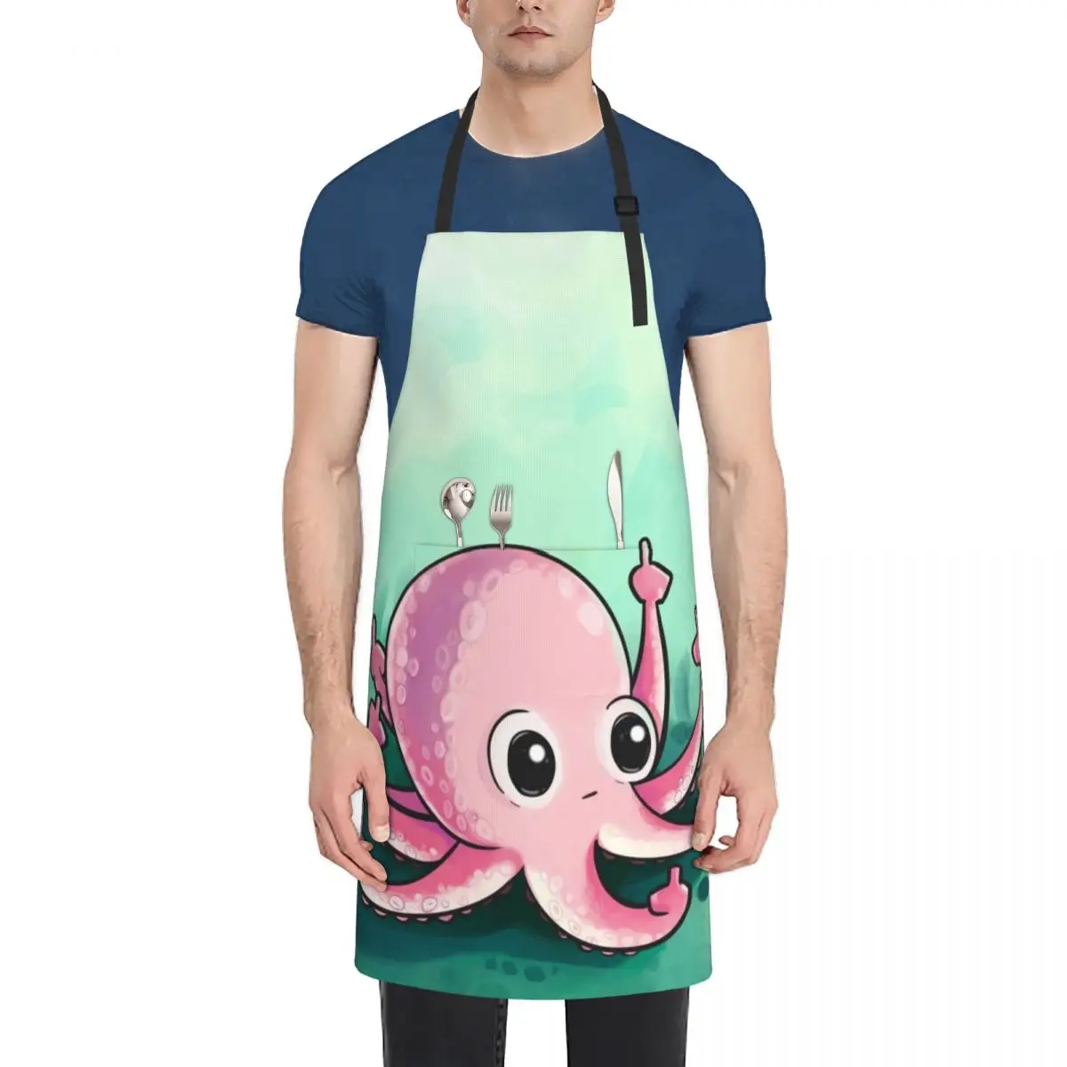 

Octo-Over-It Apron Camping chefs Men kitchen Kitchen on the wall Apron