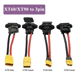 XT60/XT90 Male Female to C14 3Pin Power Socket Line XT60 XT90 Battery Charging Wire Connector New Energy E-bike Charging Cable