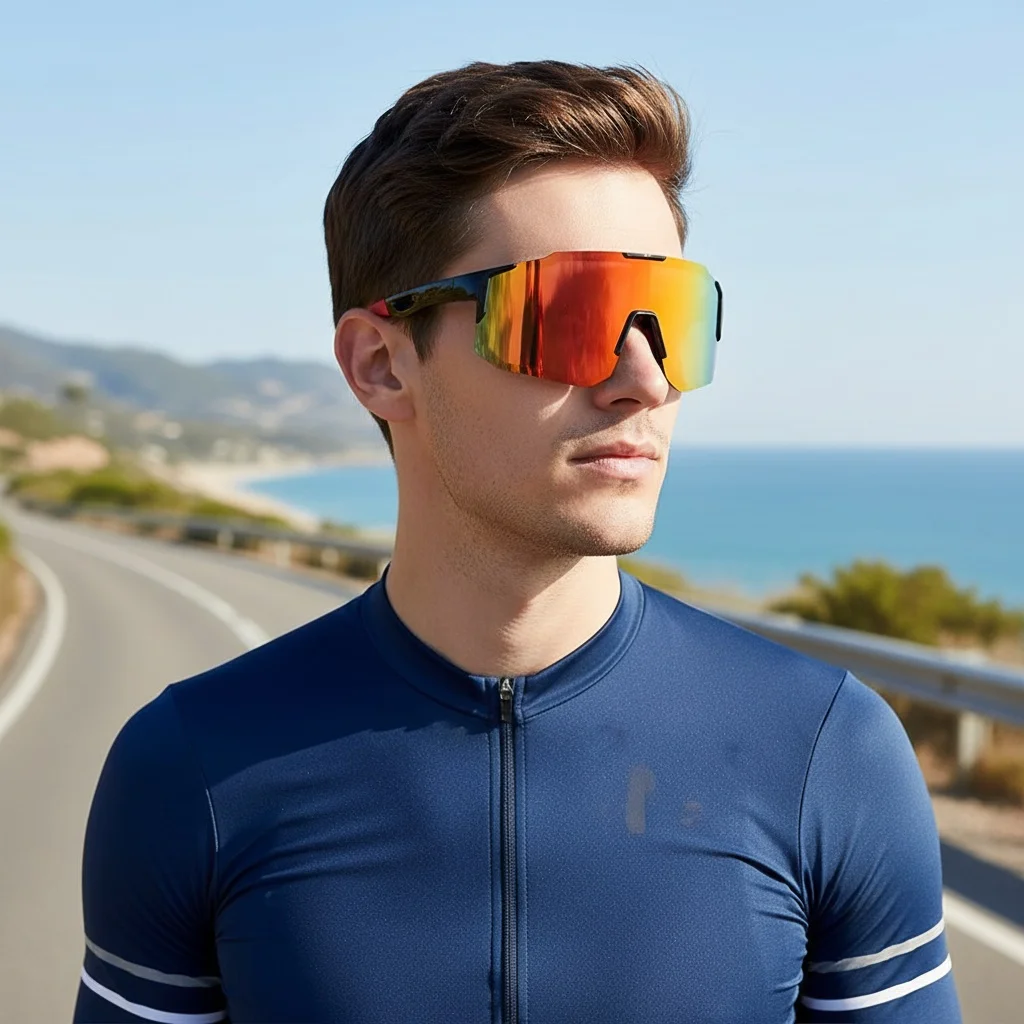 Sunglasses For Men's Cycling With Large Frames UV Protection For Outdoor Sports Such As Mountaineering Also Suitable For Women