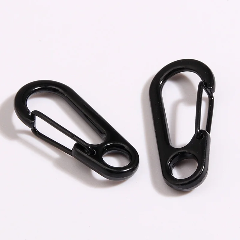 10pcs Cute Candy Color Snap Hook Keychain Ring Metal Spring Fastener Buckle Car Key Ring For Handmade Jewelry Making Accessorie
