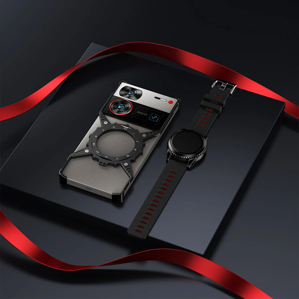 Armure métallique magnétique amovible Type X, étui sans monture pour ZTE Nubia Z60 Ultra leader, housse ultra lumineuse Z70