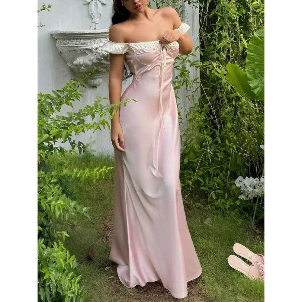 Elegant Evening Dresses Off The Shoulder Mermaid Sleeveless High Quality Banquet Celebrity Sexy Special Occasion Vacation Pretty