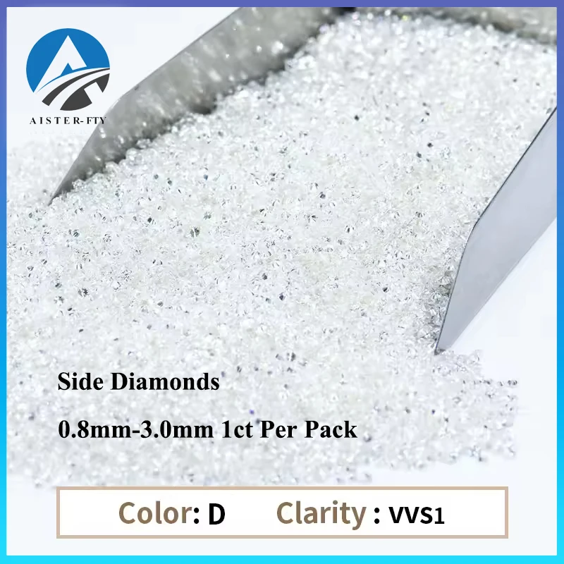 Lab Grwon Moissanite Diamond White D Color Small Sizes VVS1 Loose Stones From 0.9mm to 3.0mm Positive Pass Diamond Tester