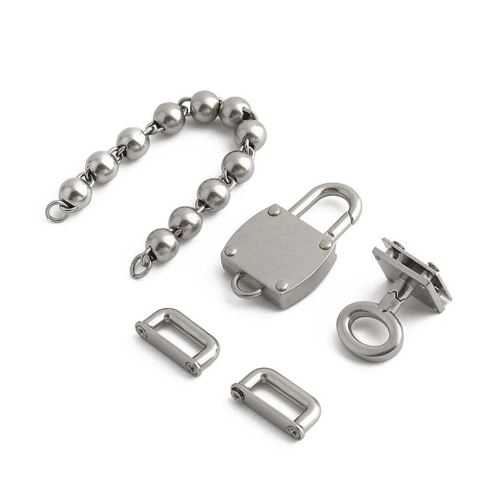 2/5/10Sets Satin silver Metal Square Tiny Bag Turn Lock Twist Lock Clasp For Women Handbag Shoulder DIY Hardware Accessories