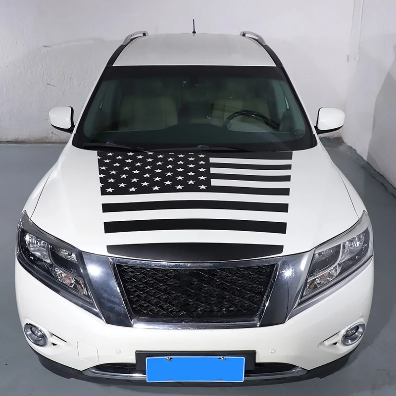 Car Hood Decal PVC Black Bonnet Sticker for Nissan Pathfinder 2013-2018 Car Sticker Accessories Parts