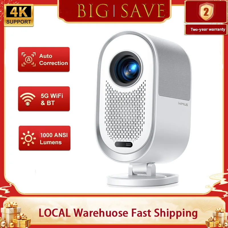 Wimius Mini 1000 ANSI Projector 4K Full HD 1080P Dolby أجهزة عرض شعاع محمولة للأفلام المسرح المنزلي فيديو WiFi لعبة متعاطي المخدرات