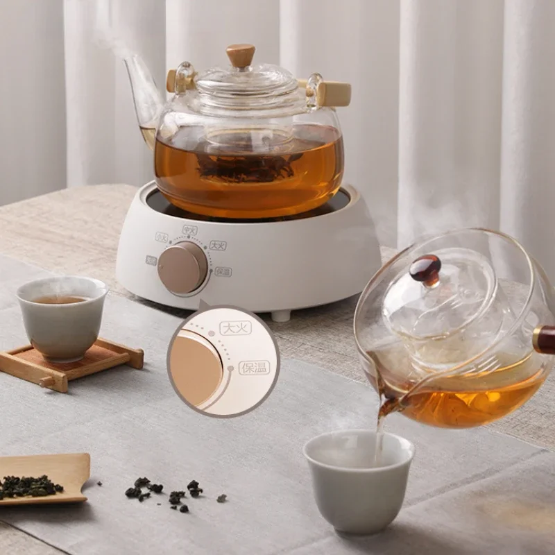 Induction Cooker Electric Ceramic Stove Household Small Tea Stove Hot Pot round Tea-Boiling Tea Stove Battery Oven