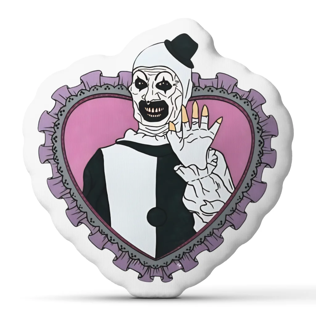Cute Terrifier Love Horror Movie Cushion Irregular Stuffed Throw Pillow Home Decor Gift Sofa Bed