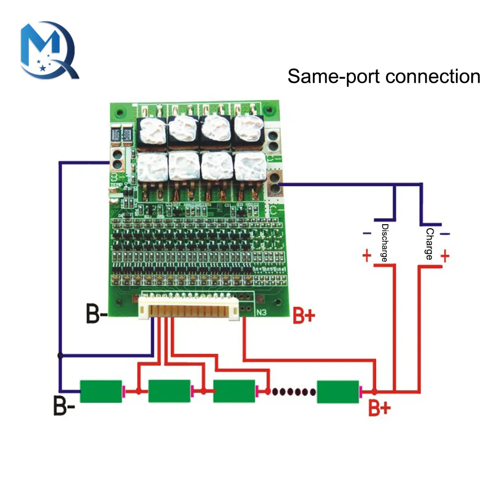 13S 48V 50A 18650 litowo-jonowy akumulator litowy osłona BMS płytka drukowana elektronika do elektrycznego akumulator samochodowy samochód bilans