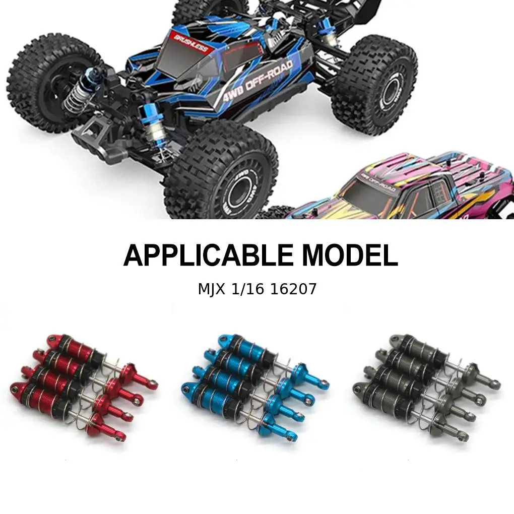 4 sztuki metalowych amortyzatorów olejowych przednich i tylnych do MJX H16 16207 16208 16209 16210 1/16 RC Car Ulepszenia Części RC Car Akcesoria