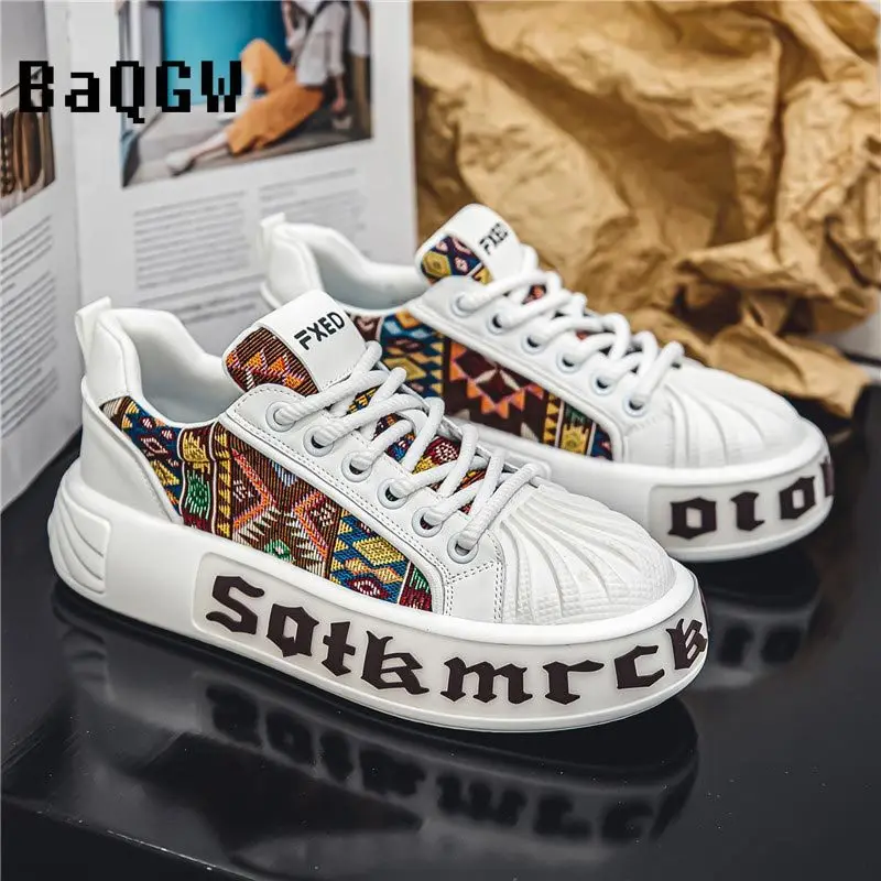 Chunky Sneakers Mens Designer Shell Toe White Shoes Fashion Casual Breathable Upper Height Increased Flat Platform Board Shoes