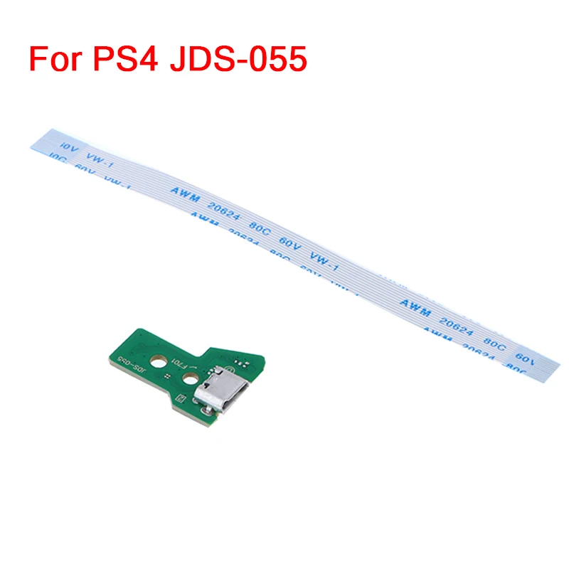 

1Pc For JDS-055/050 USB Charging Port Socket Board 12 Pin Flex Ribbon Cable With PCB Board Micro USB For PS4 Controller