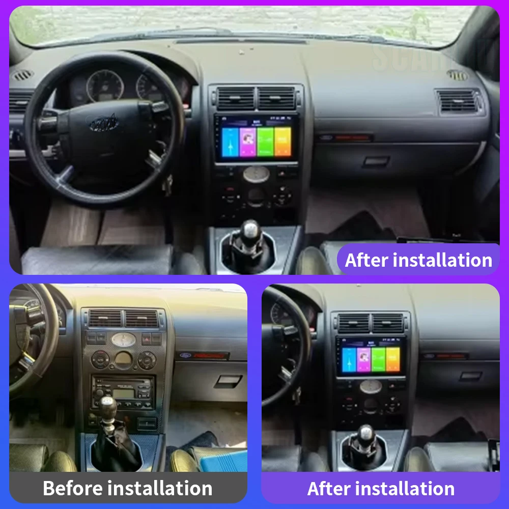 2din Android16 راديو السيارة الوسائط المتعددة Carplay السيارات لتحديد المواقع والملاحة لفورد مونديو مونديو 3 2000 2001 2002 2003 2004 2005 2006-2007 #2