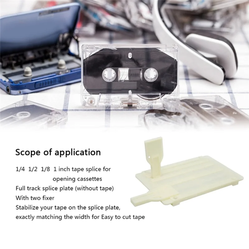 

1/4 10Inch Tape Splicing Set Perfect Opening Cassettes Tape Splicing Set-B12B