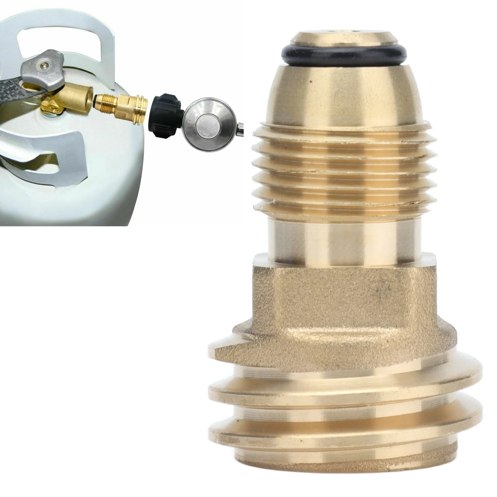

Propane Brass Fittings Adapter Converts LP POL Service Valve to QCC1 Type1 Hose Propane Brass Fittings