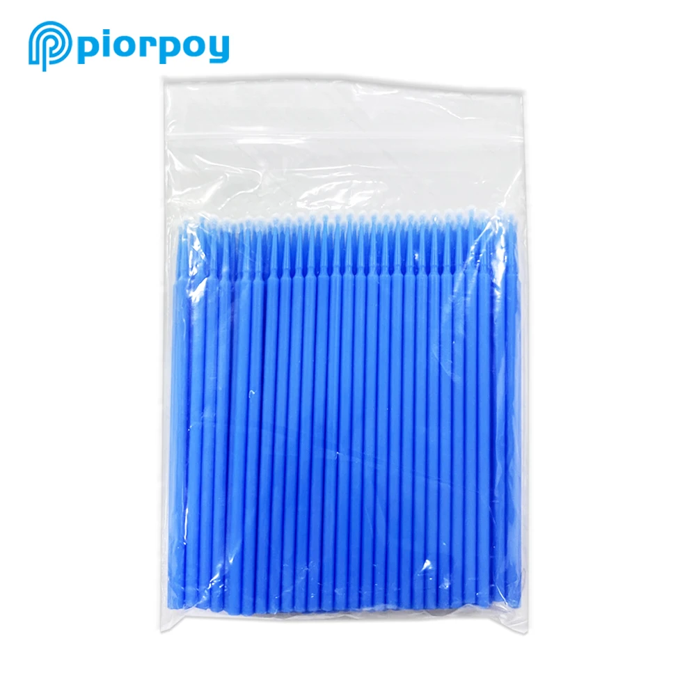 PIORPOY-Applicateurs de micro brosses dentaires pour poulet, outil d\'extension odontologique, matériaux dentaires, sac de 100 pièces