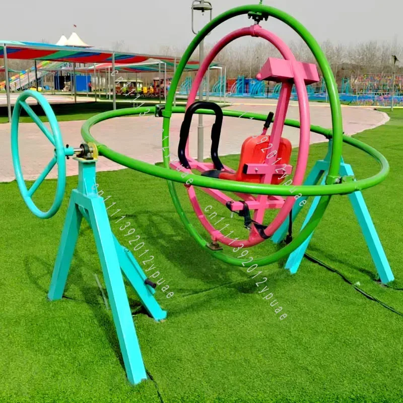 Portable Human Gyroscope Ride, Adult 3D Space Ring Amusement Equipment