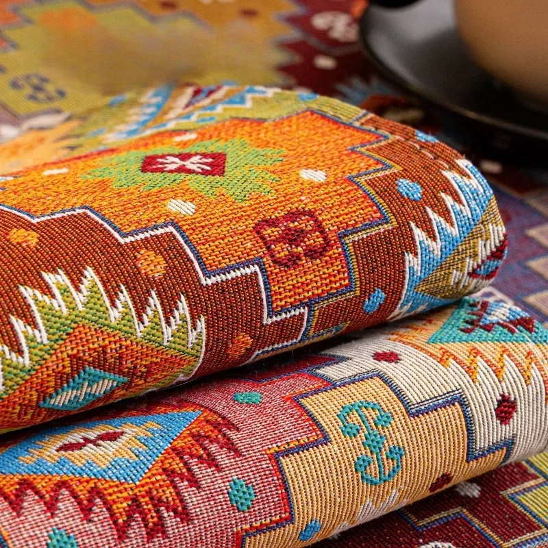 Bohemian Polyester Cotton Couch Slipcover Retro Fixed Anti Slip Sofa Blanket Jacquard Living Room Decor Seat Pad Cover Towel