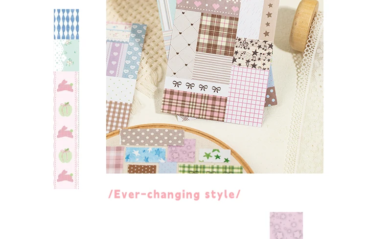 JIANQI 30 Blatt Kreatives Gitter-Stanzsticker-Buch DIY Dekoratives handgemachtes Scrapbooking-Material Tagebuch Album Bastelbedarf – Detail 8
