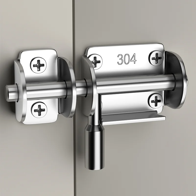 Stainless Steel Door Latch Solid Sliding Bolts Latch Hasp Home Hardware Gate Safety Toilet Door Lock