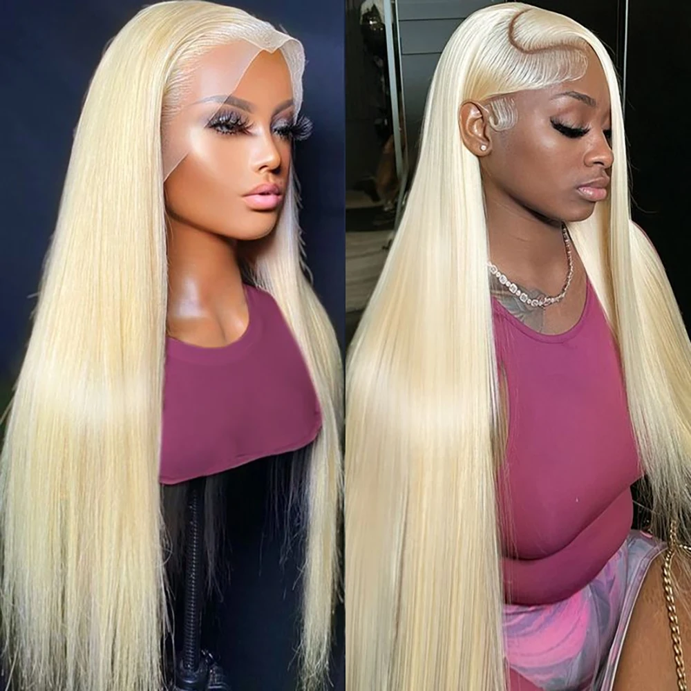 

613 Blonde Straight Hair Wig 13x6 HD Lace Frontal Wig 100% Brazilian Human Hair Wigs For Women 13x4 Lace Frontal Colored Wig