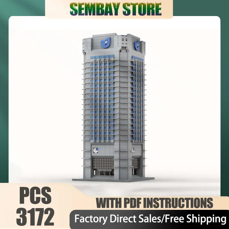 

Городской вид на улицу Moc, строительные кирпичи, модульный университет, модель Hochhaus, технологические блоки, игрушка «сделай сам», строительство, праздничный подарок