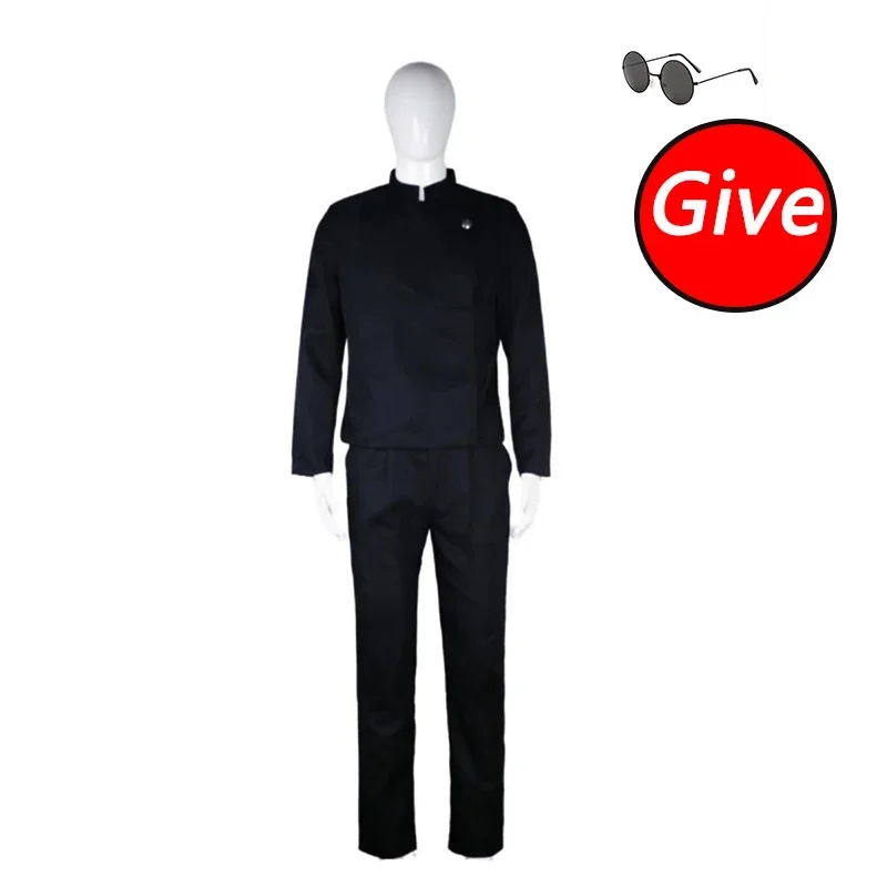 أنيمي Jujutsu Kaisen الموسم 2 جوجو ساتورو تأثيري حلي زي المدرسة الثانوية شعر مستعار النظارات الشمسية أزياء الهالوين للرجال والنساء