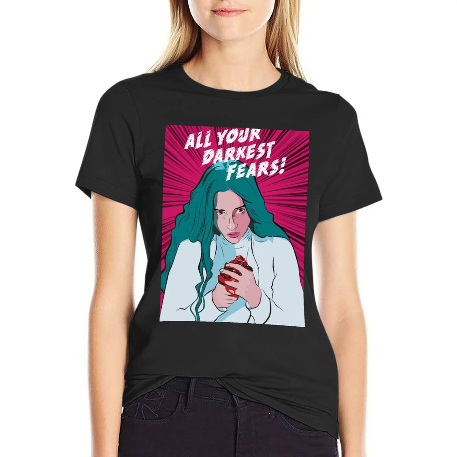 

All Your Darkest Fears T-Shirt oversized tees tops Women